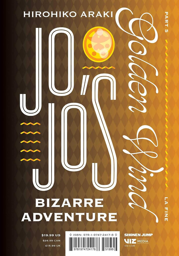 Hirohiko Araki JoJo's Bizarre Adventure: Part 5--Golden Wind Vol. 9 Hardcover Manga Book