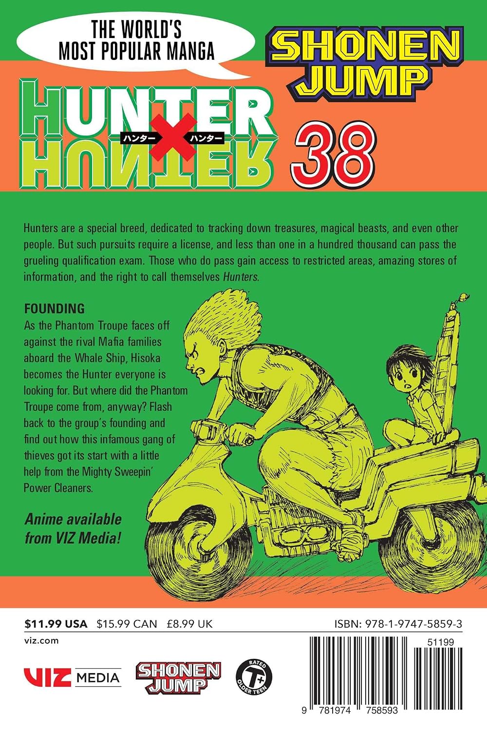 Yoshihiro Togashi Hunter X Hunter 38 Paperback Manga Book