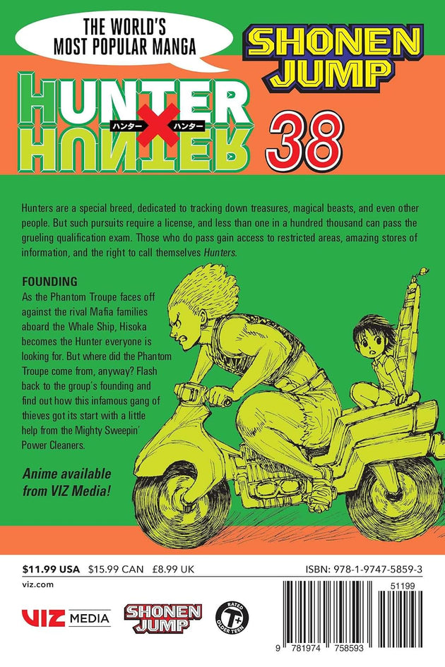 Yoshihiro Togashi Hunter X Hunter 38 Paperback Manga Book