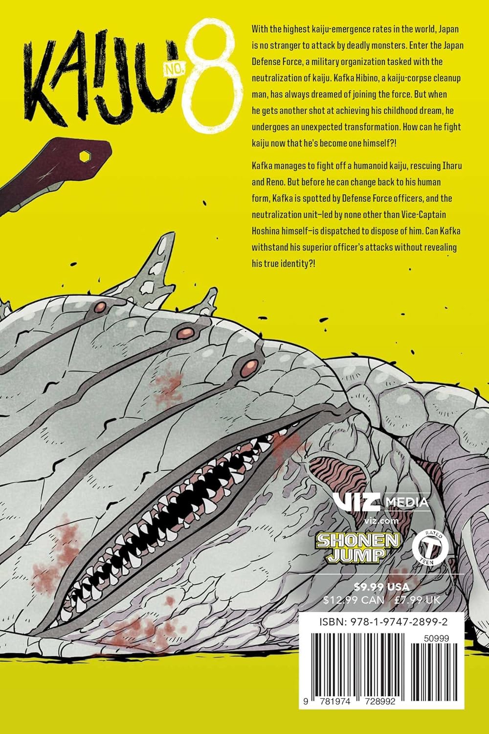 Naoya Matsumoto Kaiju No. 8 Vol. 3 Paperback Manga Book