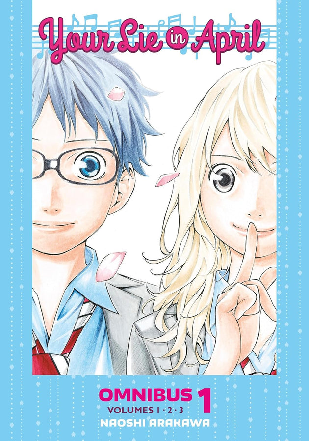 Naoshi Arakawa Your Lie in April Omnibus 1 (Vol. 1-3) Paperback Manga Book