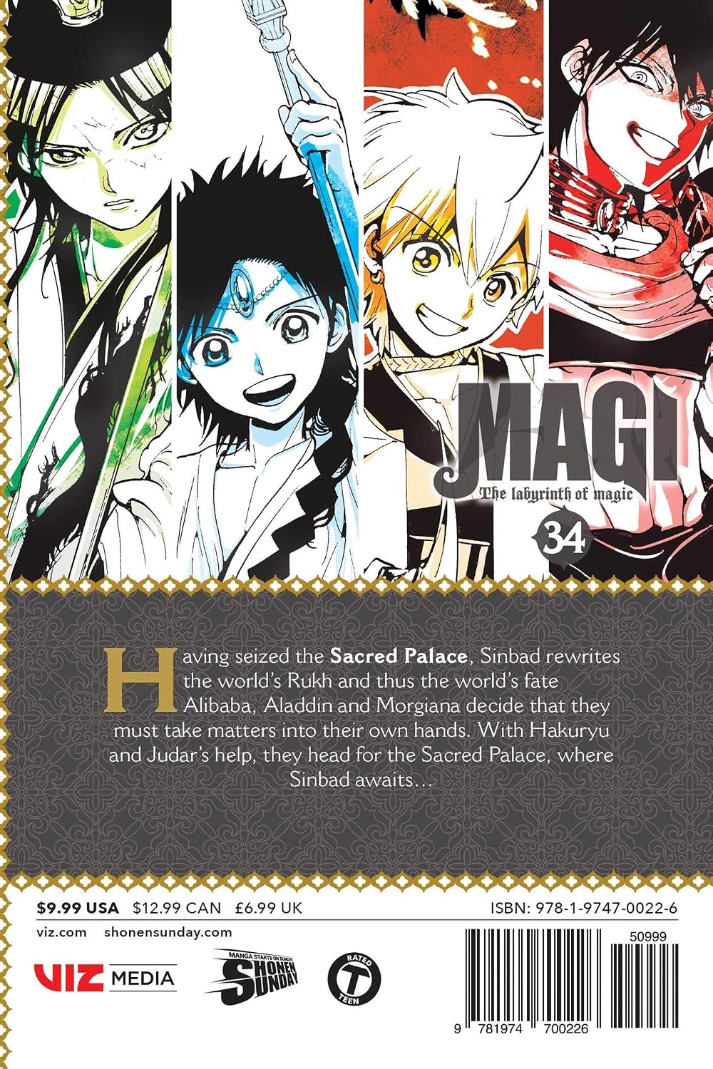 Shinobu Ohtaka Magi: The Labyrinth of Magic Vol. 34 Paperback Manga Book