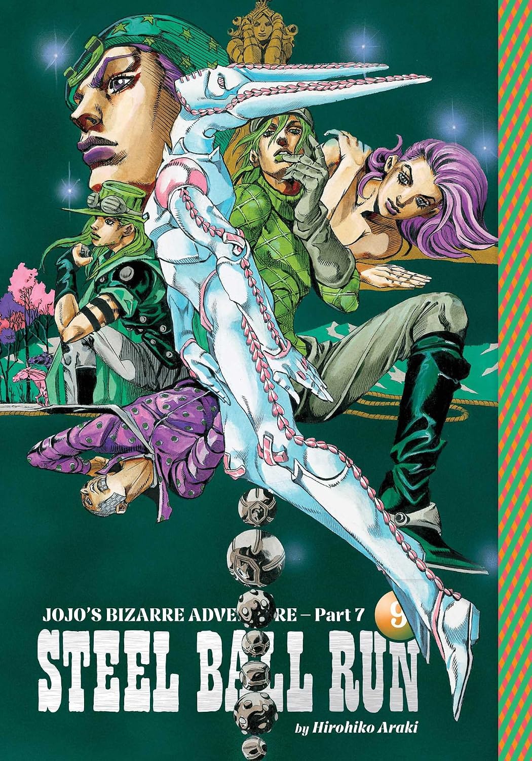 Hirohiko Araki JoJo's Bizarre Adventure Part 7 Steel Ball Run Vol. 9 Paperback Manga Book