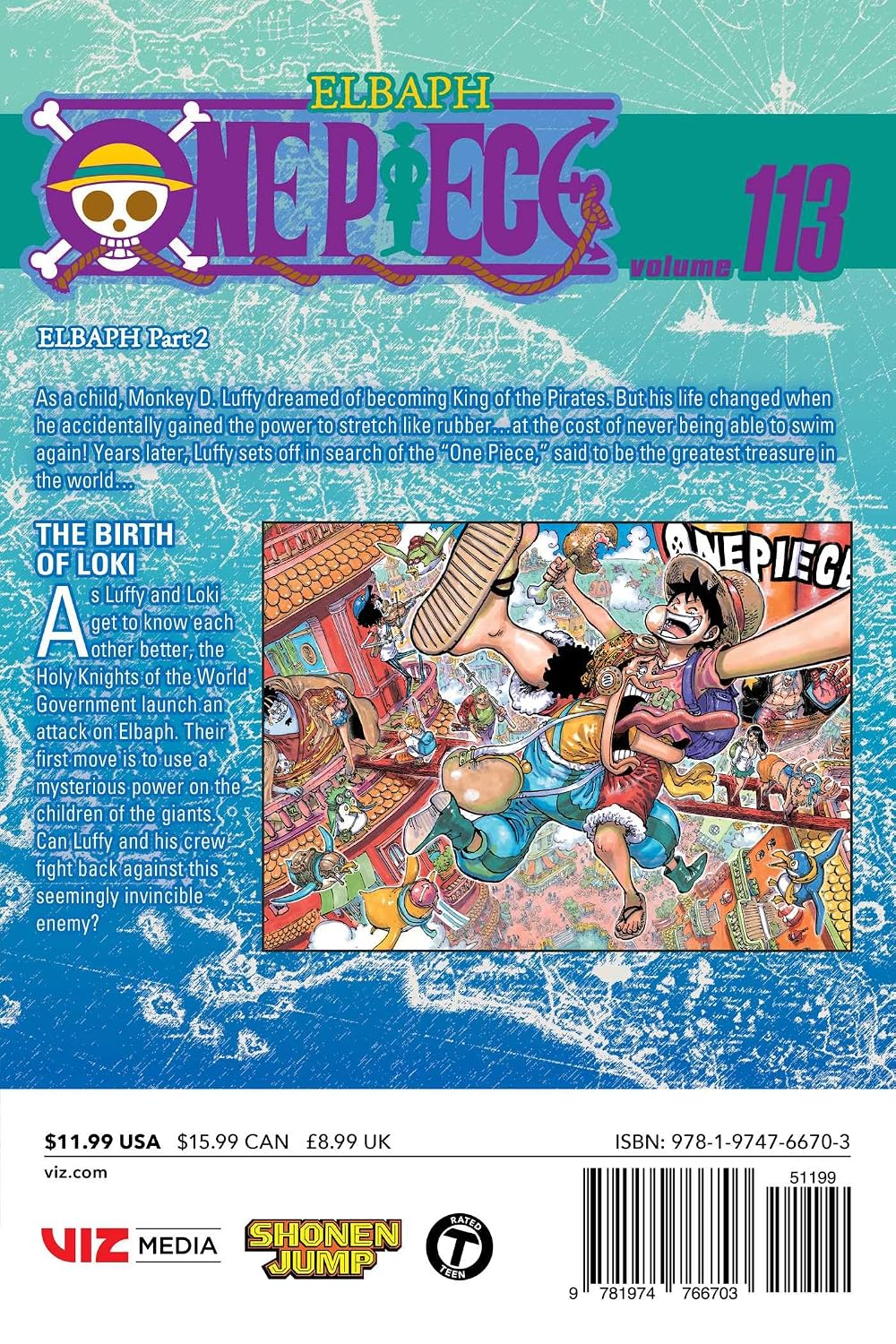 Eiichiro Oda One Piece Vol. 113 Paperback Manga Book