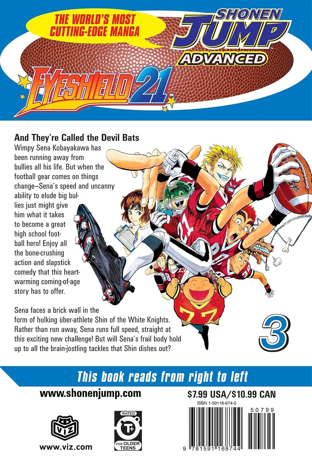 Riichiro Inagaki Eyeshield 21 Vol. 3 Paperback Manga Book