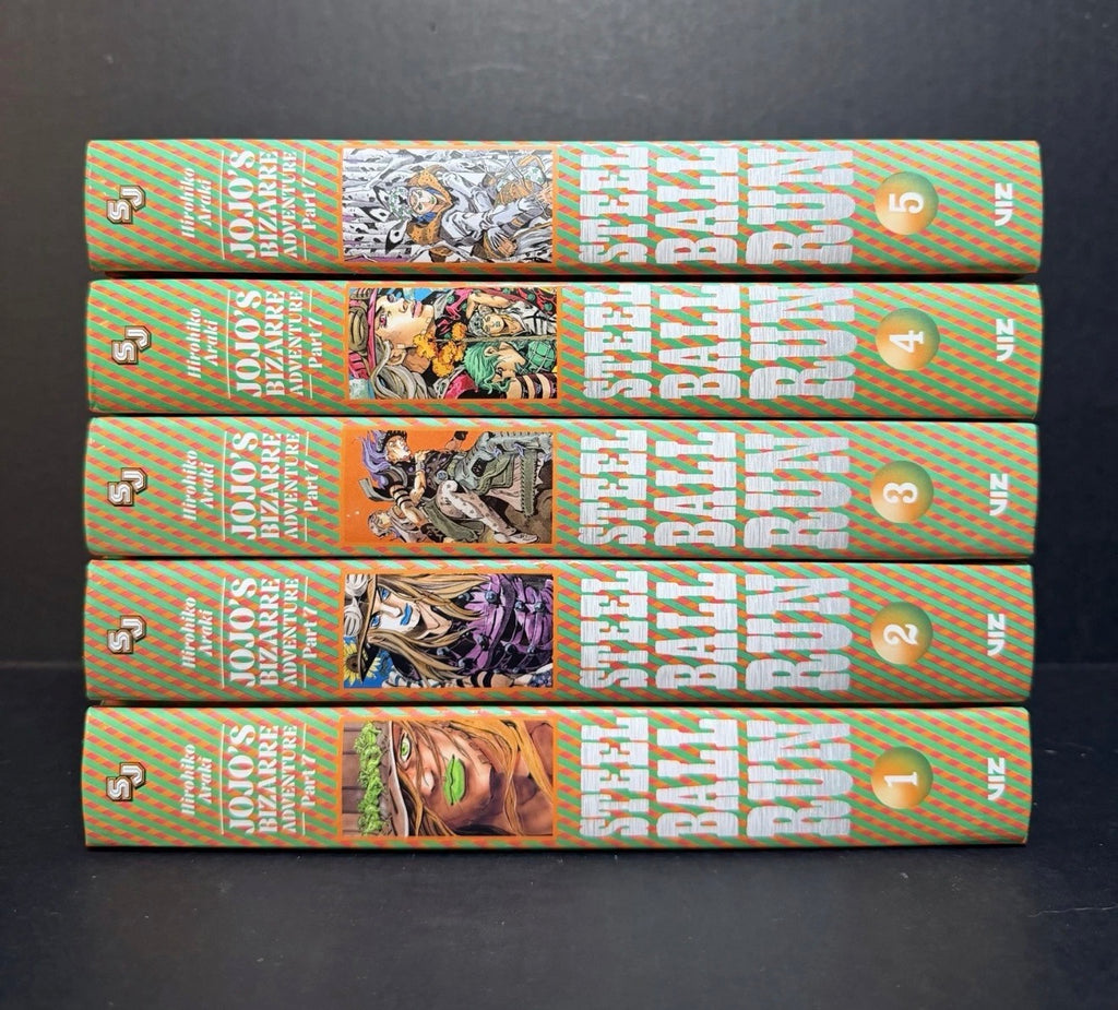 Jojo’s Bizarre Adventure Part 7 Steel Ball Run Manga Volumes 1-5 New English