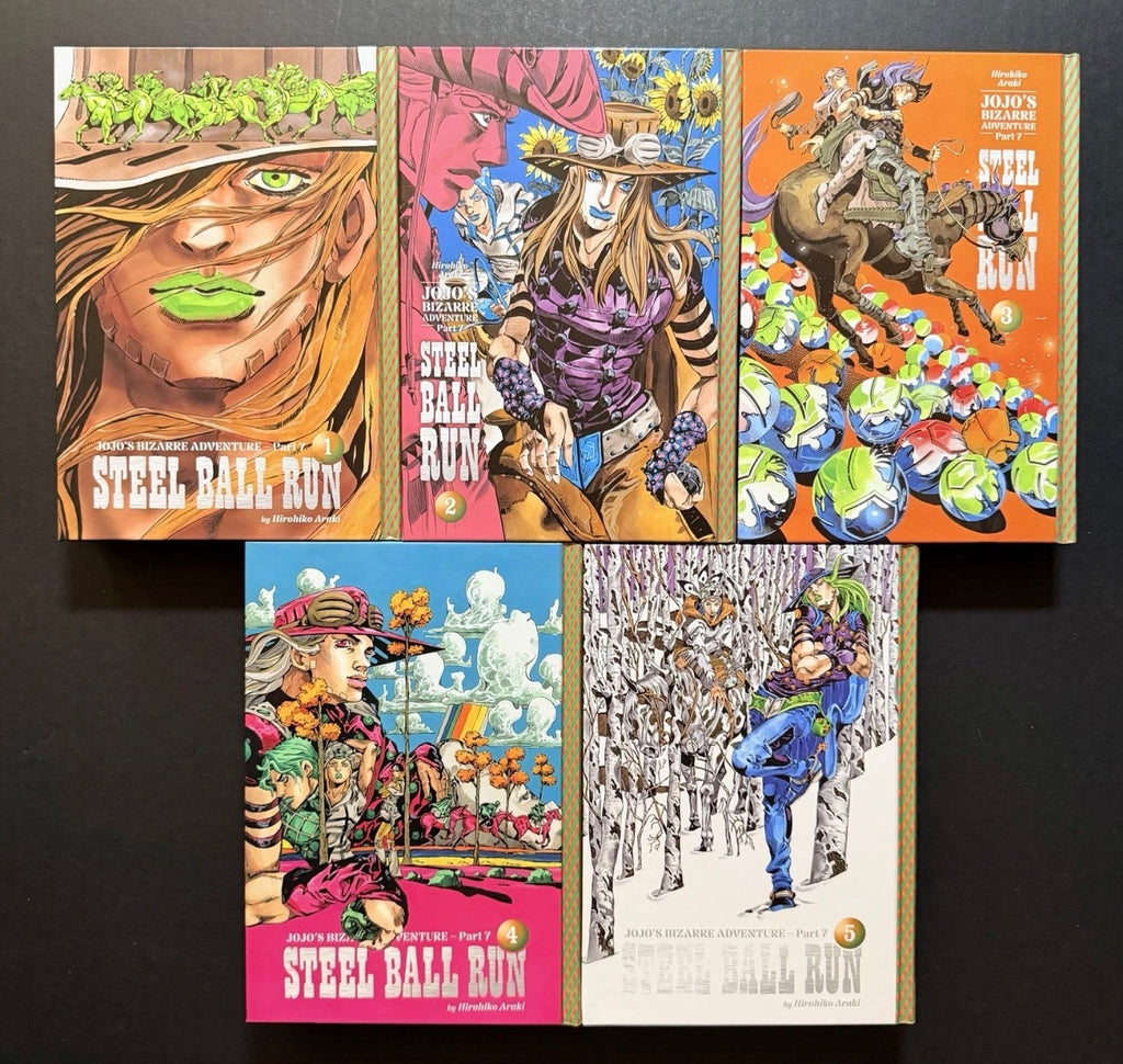 Jojo’s Bizarre Adventure Part 7 Steel Ball Run Manga Volumes 1-5 New English